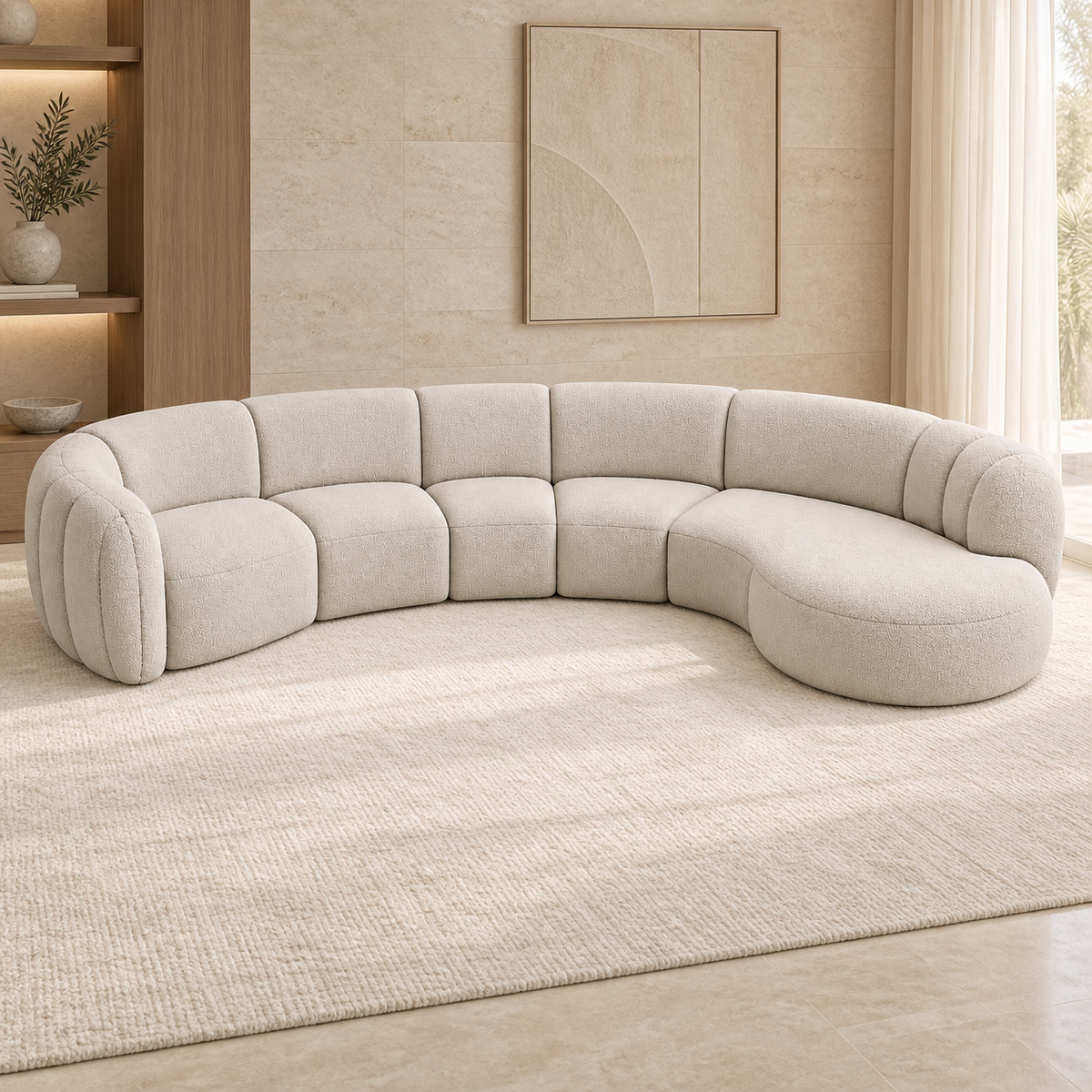 Arwa sectional sofa in a styled room