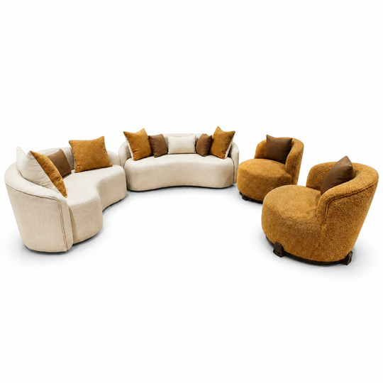 Curve 2 Sofa-Set - white background product view