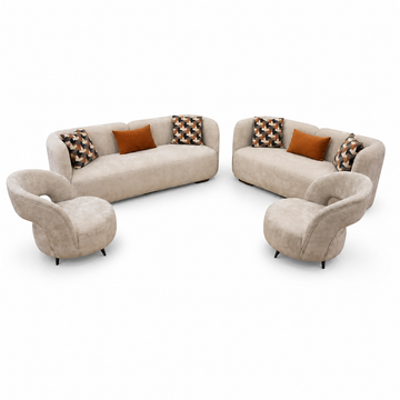 Curve 4 Sofa-Set - white background product view