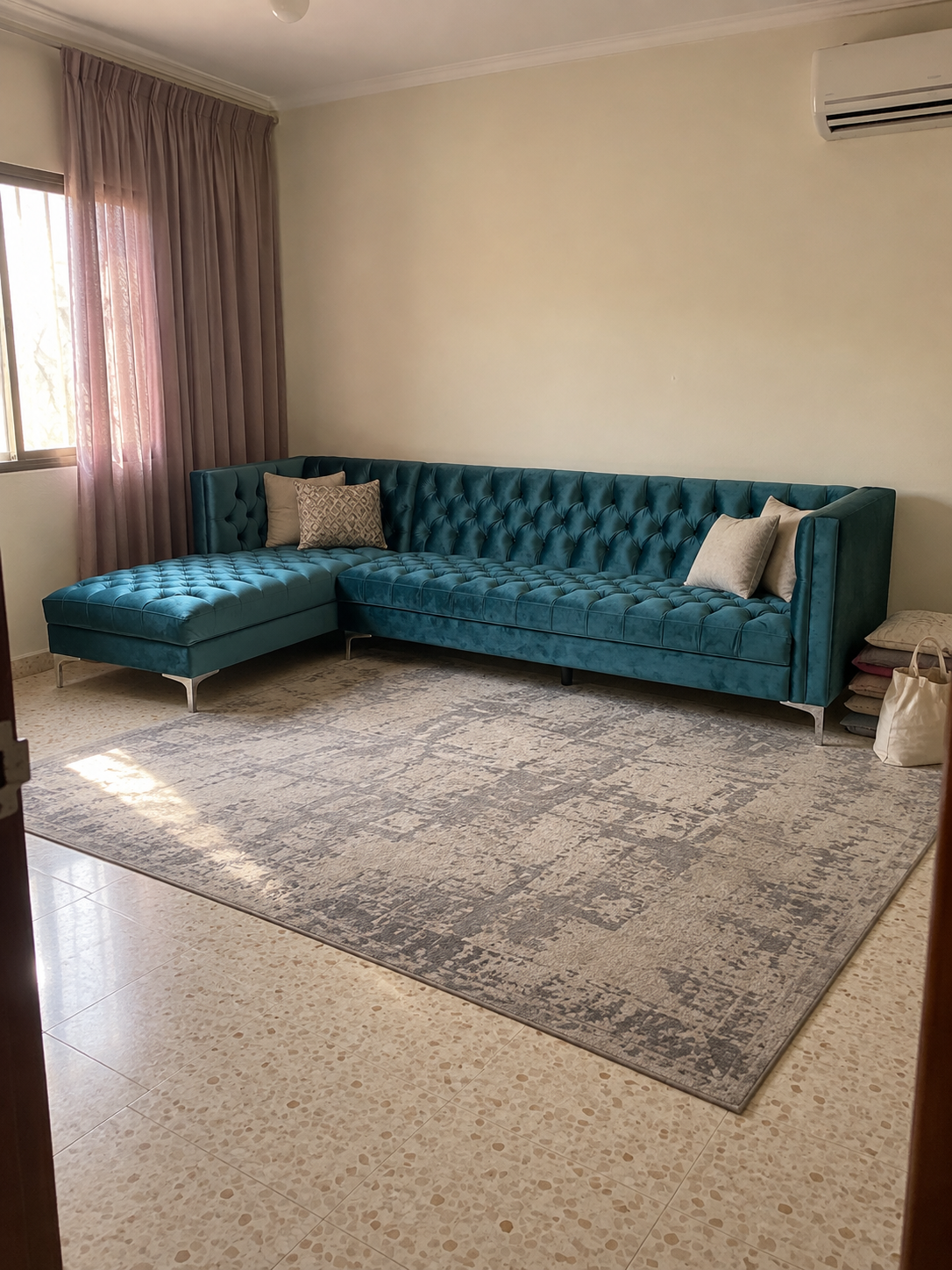 Lace Sectional Sofa — in a Saudi home