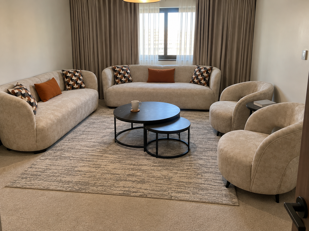 Curve 4 Sofa Set in a KLIK customer's home