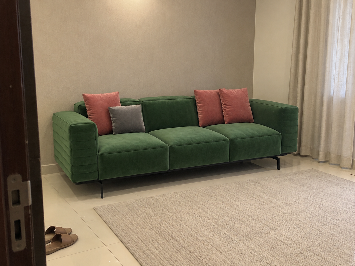 Coral Sofa Set — in a Saudi home