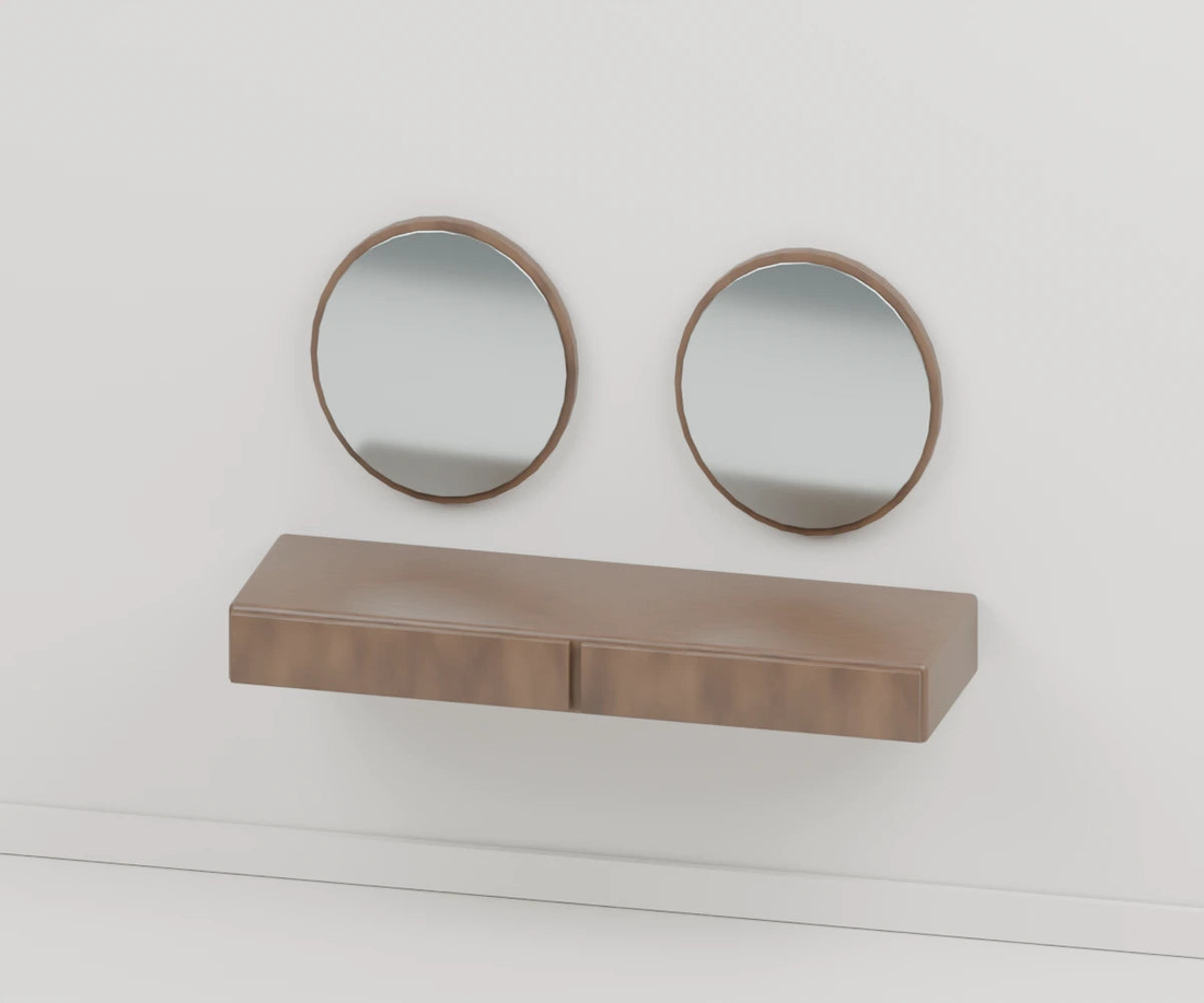 KLIK Qamar Twin-Mirror Vanity