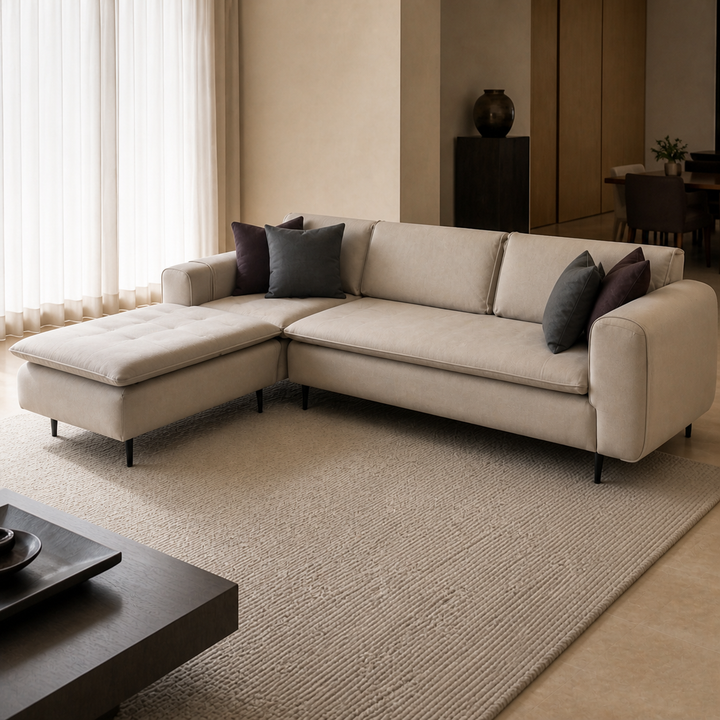 Mies Sectional Sofa - lifestyle front-left view