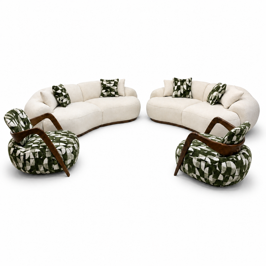 Queen Sofa-Set - white background product view