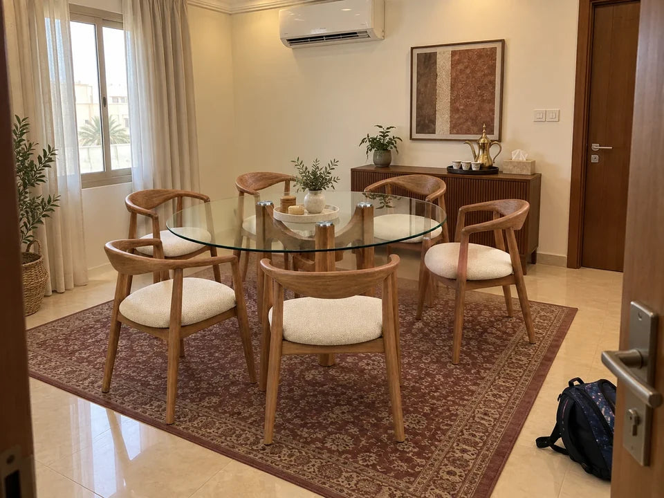 
Afaq Dining Set — in a Saudi home