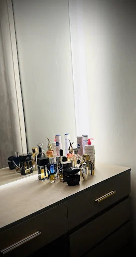 Dressing table details in a bedroom — KLIK customer-home photograph