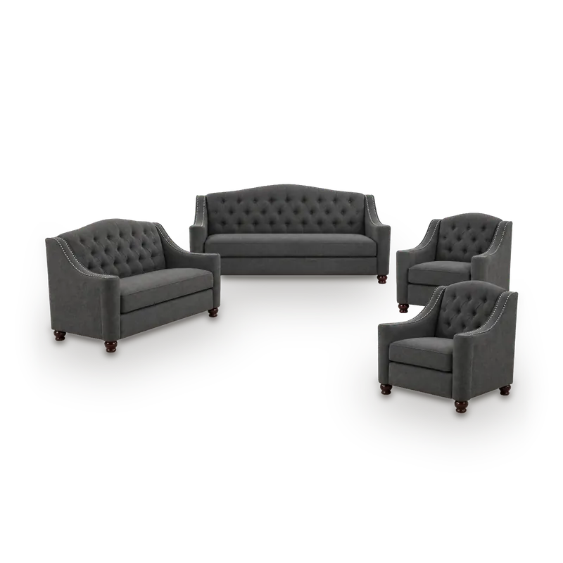 Elle sofa set, 7 seats: 3-seat sofa, 2-seat sofa and 2 armchairs