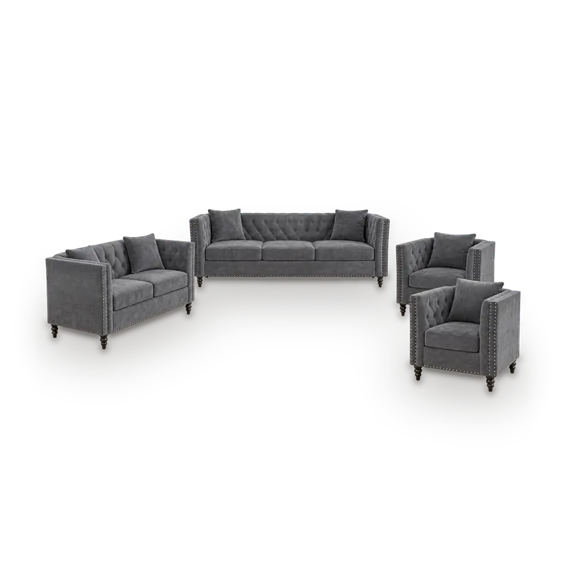 Jada sofa set, 7 seats: 3-seat sofa, 2-seat sofa and 2 armchairs