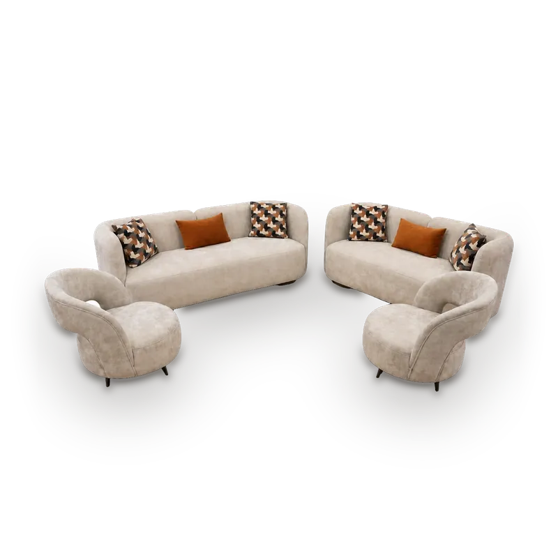 A made-to-order sofa set