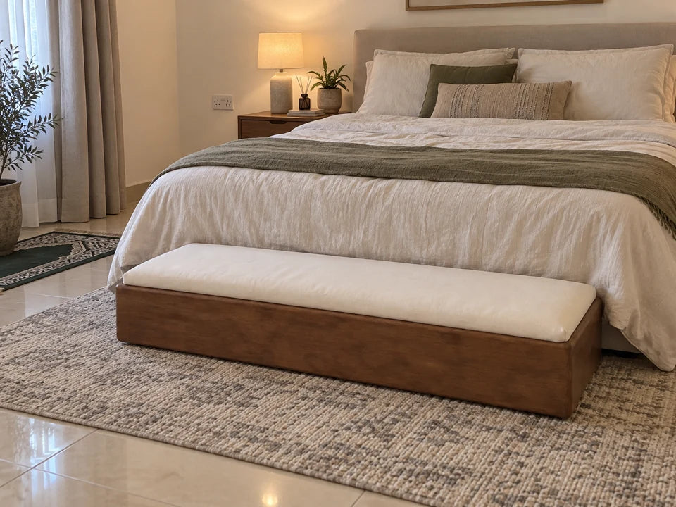 
Jidar Wall Bench — in a Saudi home