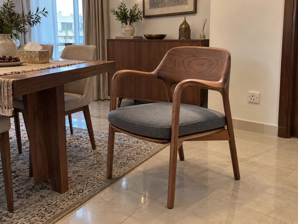 
Nasma Dining Chair — in a Saudi home