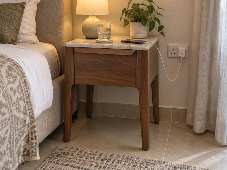 
Wasen Bedside Table — in a Saudi home
