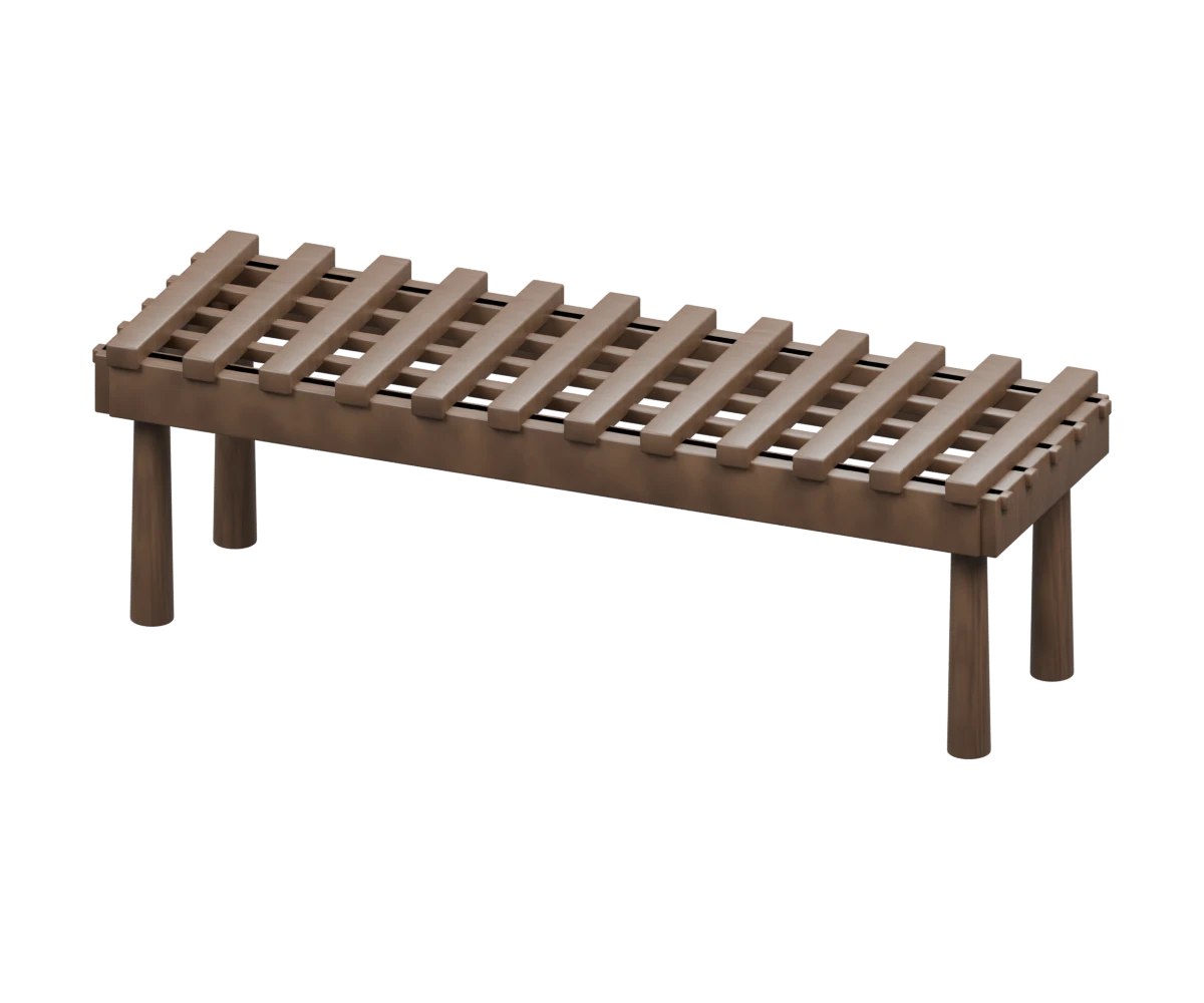 KLIK Sondos Woven-Timber Bench